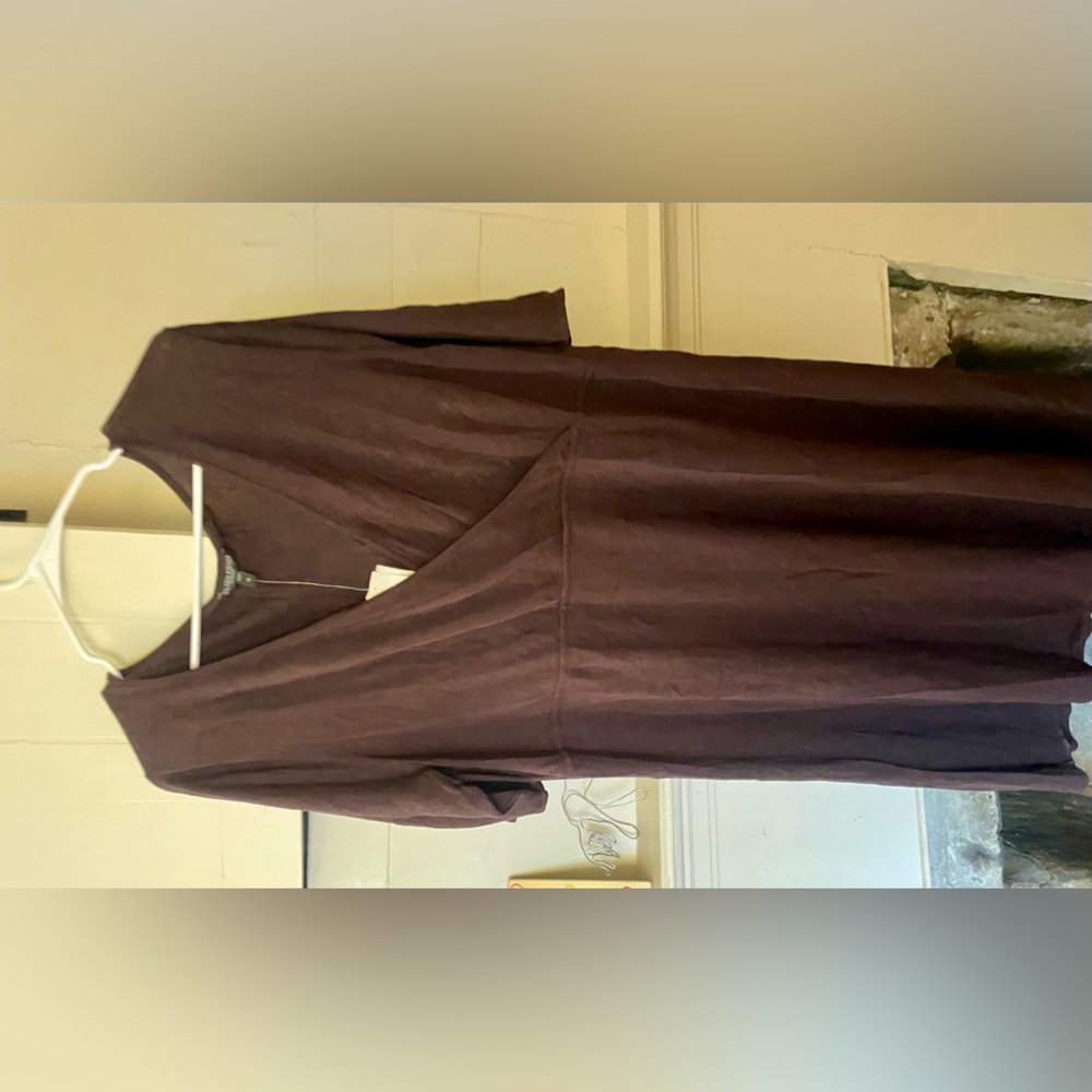 Eileen Fisher 1X Surplice dress silk blend NWT